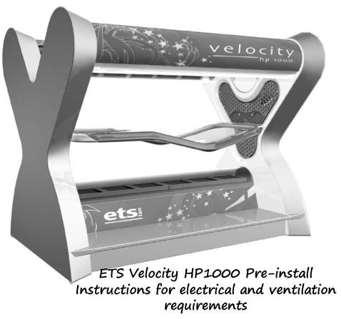ETS Velocity HP1000 pre-install manual